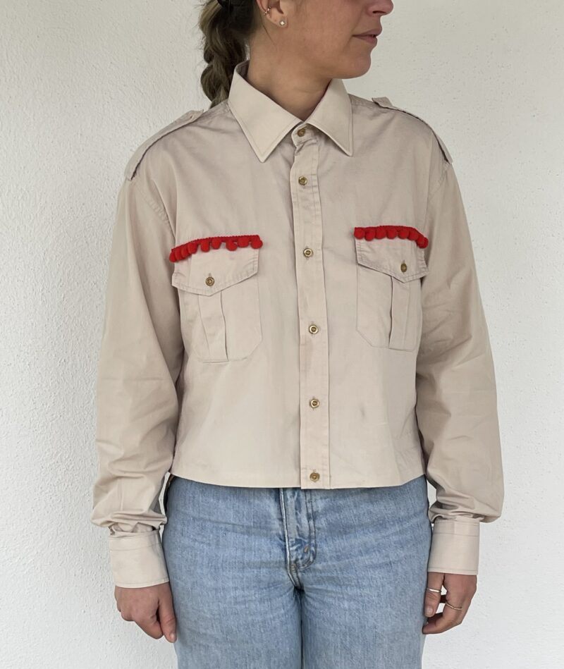 CAMICIA VINTAGE con ricamo ANCHE MENO