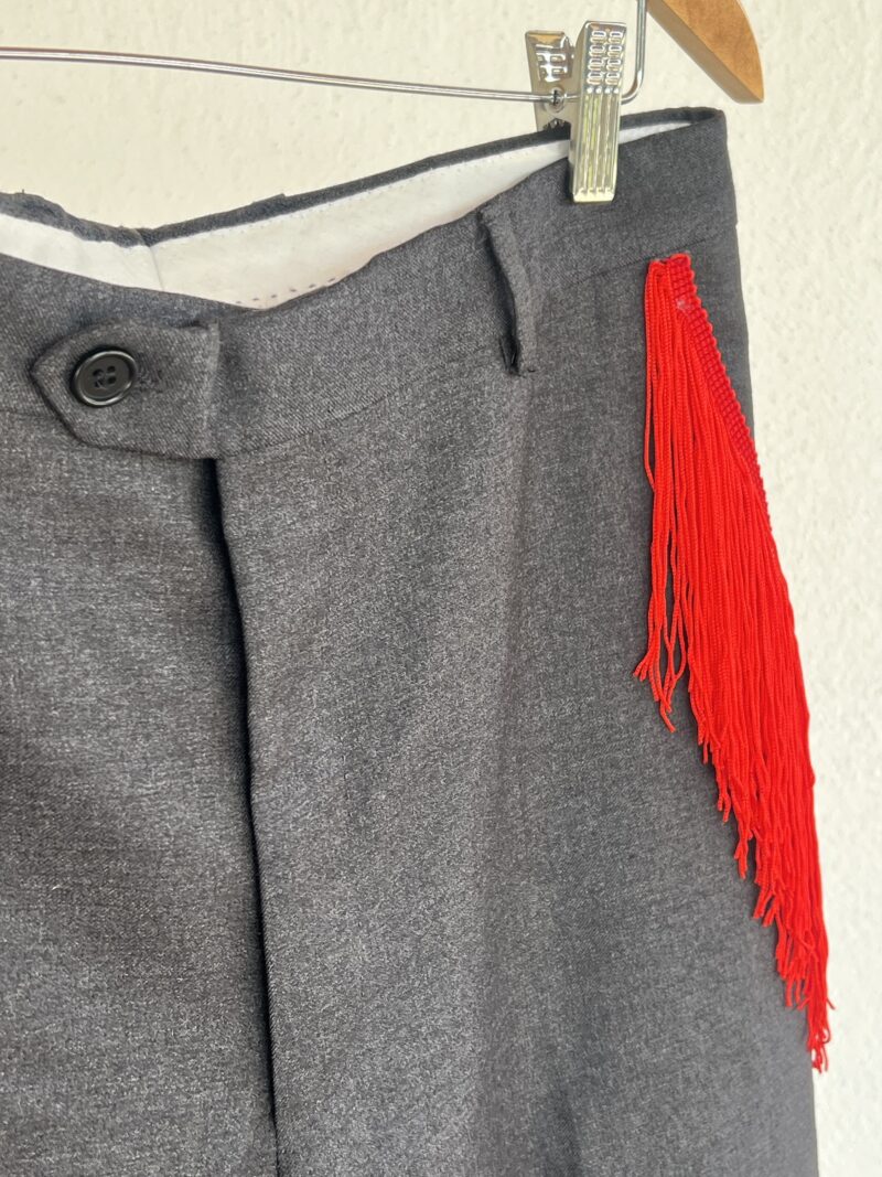 Completo vintage SANTA PAZIENZA con frange rosse