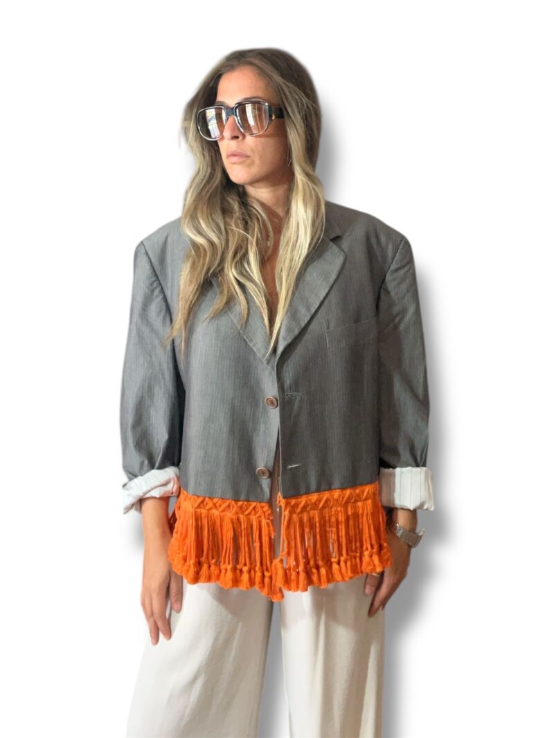 Blazer vintage con ricamo NON VOGLIO SOLUZIONI, VOGLIO SOLO LAMENTARMI