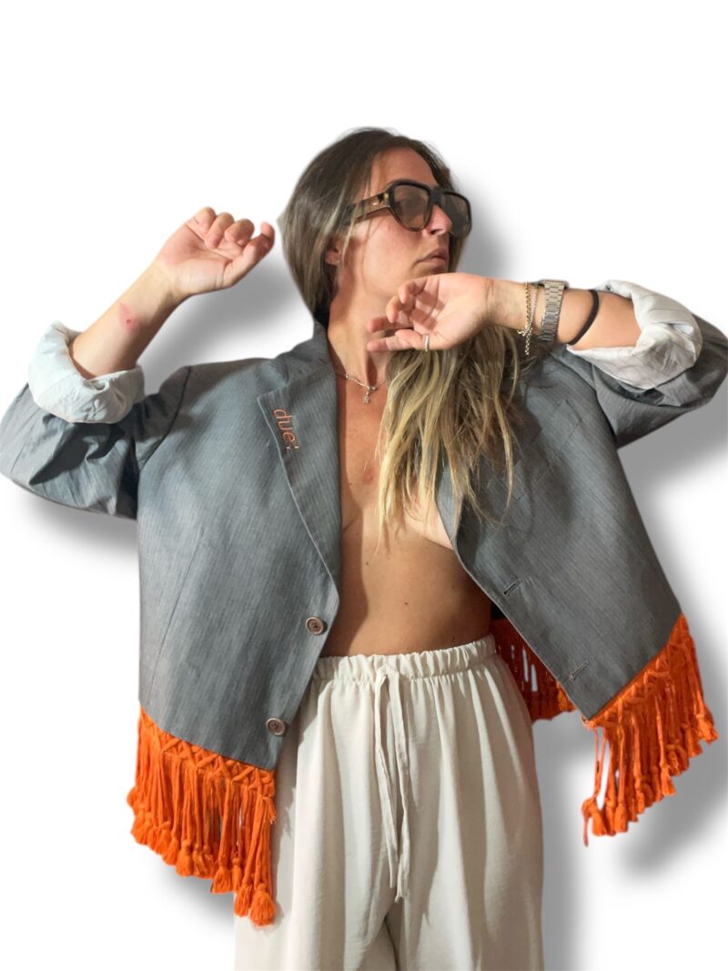 Blazer vintage con ricamo NON VOGLIO SOLUZIONI, VOGLIO SOLO LAMENTARMI