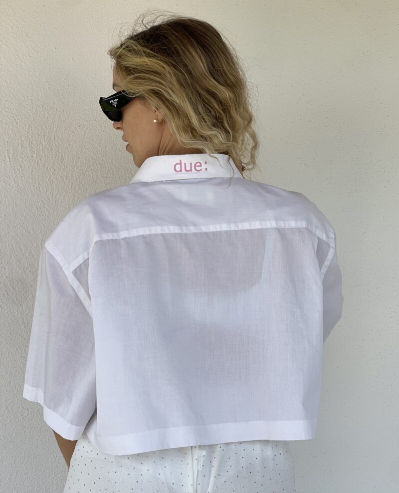 CAMICIA VINTAGE con ricamo VADO A FARNE UN DRAMMA E TORNO