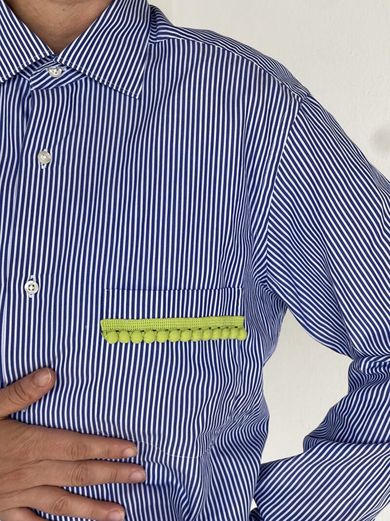 CAMICIA VINTAGE con ricamo VADO A FARNE UN DRAMMA E TORNO