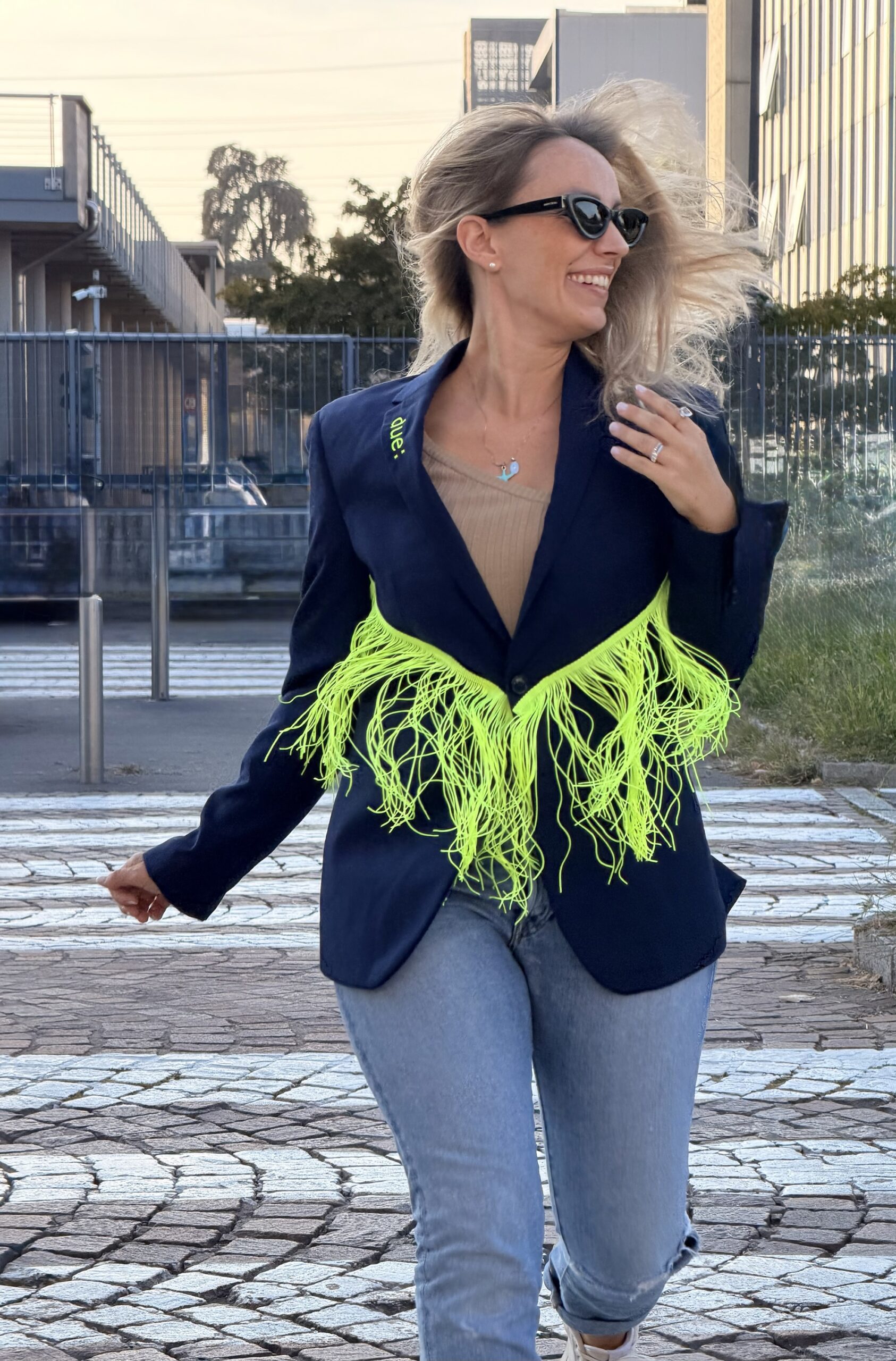 Blazer vintage con ricamo INTANTO TI CALMI - immagine 2